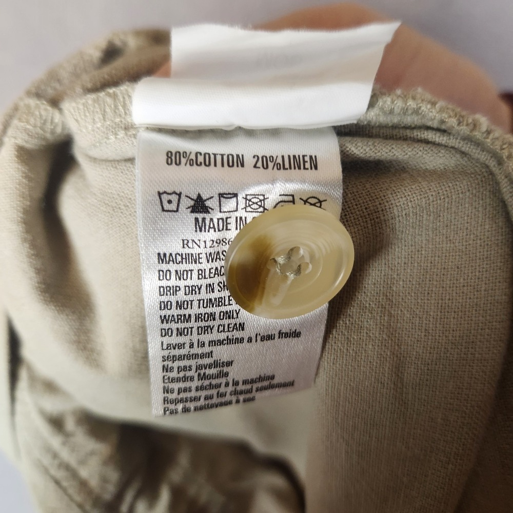 Rhythm Jumpsuit Women's XS  Sage Green Linen Blend Verona Drawstring Wide-Leg - Picture 7 of 7